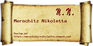 Merschitz Nikoletta névjegykártya